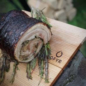 Duroc pork belly with homemade pesto