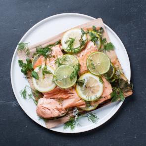 Grilled Cedar Wood Salmon