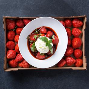 Strawberries with Basil and Pepper